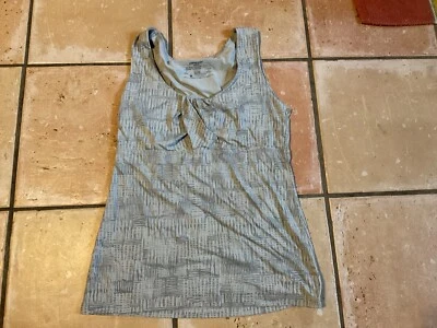 Regata Patagonia feminina média sem mangas leve elástica cinza verde - Imagem 1 de 4