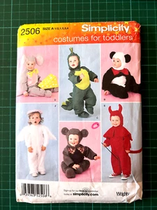 Costumes for Toddlers Sewing Pattern NEW & UNCUT Simplicity 42506 - 6months-4yrs - Picture 1 of 2