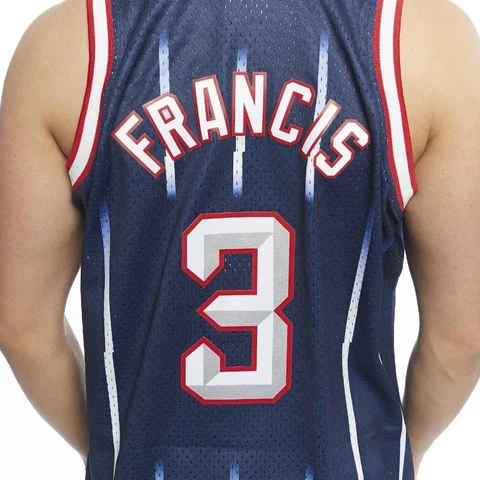Mitchell Ness Houston Rockets 1999-00 Steve Francis Swingman Navy STRIPES Jersey Cover
