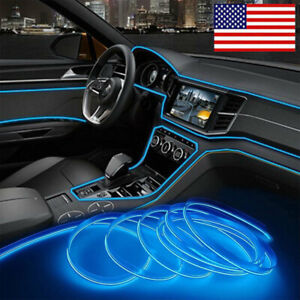 9.8ft Auto Car Interior Atmosphere Wire Strip Light LED Decor Lamp Accessories