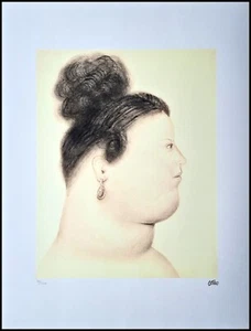 FERNANDO BOTERO * Profile of a Lady * 65 x 50 cm *Lithografie*limitiert # 70/300 - Bild 1 von 8