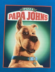 Papa John’s Papa Johns Pizza Scooby Doo Shirt XL T-Shirt Uber Rare - Picture 1 of 12