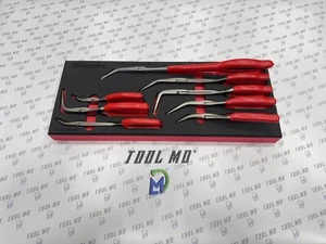 Snap-on Tools USA NEW RED 8pc Master Bent Needle Nose Pliers Foam Set PLBN800FR - Picture 1 of 10