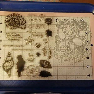 Herramienta troquelada universal de metal delgado y sello caracola Nautilus estrella de mar playa - Imagen 1 de 3