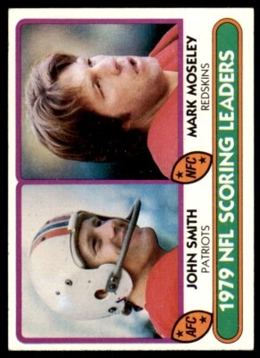 1980 Topps 1979 Scoring Leaders - John Smith/Mark Moseley Football Card #334 - Image 1 of 2