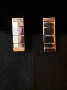 Orecchini pendenti a clip vintage favolosi tono oro - Foto 1 di 4