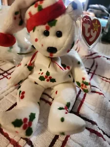 MINT RARE 1998 HOLIDAY TEDDY BEANIE BABY !! *RARE TAGS* - Picture 1 of 5