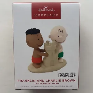 Hallmark Keepsake Peanuts Franklin and Charlie Brown Christmas Tree Ornament 22' - Picture 1 of 6