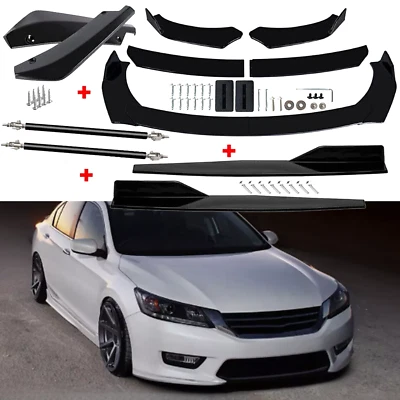 For HONDA ACCORD Front Rear Bumper Lip Spoiler Body Kit Splitter Side Skirt Foto 1 de 4