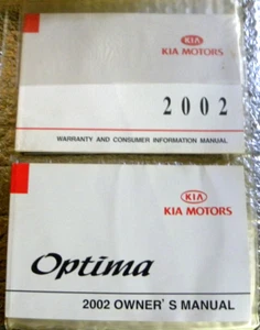 Factory Owners Manual 2002 Kia Motors Optima with folder Case FREE SHIPPING - Picture 1 of 4