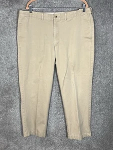 Lands End Traditional Fit Chino Pants Mens Size 40x28 Beige Expandable Waist - Picture 1 of 10