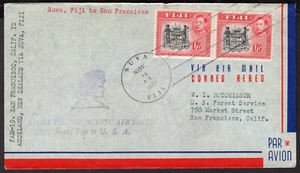 237 FIJI TO US FFC PRIMO VOLO COVER 1941 PANAM SUVA - SAN FRANCISCO - Foto 1 di 2