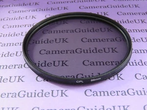 CPL 86mm Polarising Filter for Canon Panasonic Sigma Nikon Sony Lenses - Picture 1 of 2