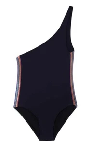 NWT Pilyq PQ 8 Girls Midnight Gold Rainbow 1 SHoulder 1 PC Swimsuit 116046 - Picture 1 of 4