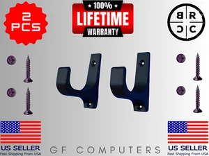 2 PCS Gun Rack Shotgun Hooks Rifle Hangers Archery Bow Wall Mount Storage - Picture 1 of 8