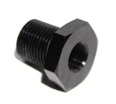 Adaptador reductor de manguera de filtro de aceite roscado automático 1 pieza negro 1/2-28 a 3/4-16 Foto 1 de 4