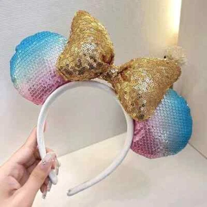 Minnie Mouse ears sequins bow Headband - Picture 1 of 3