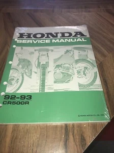 OEM 1992-1993 CR500R CR500R Honda Shop Service Manual New Sealed In Plastic - Picture 1 of 3