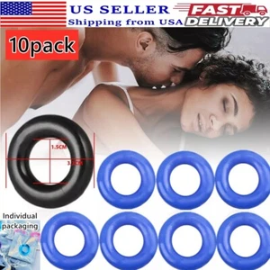 10PCS Male Cock Ring Super Strong Stretchy Stay Harder Penis Rings Cockring Men - Picture 1 of 18