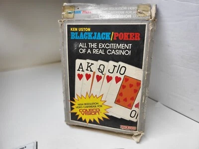 Ken Uston Blackjack/Poker Game W/Box & copied manual for Colecovision TESTED B27 - Image 1 of 4