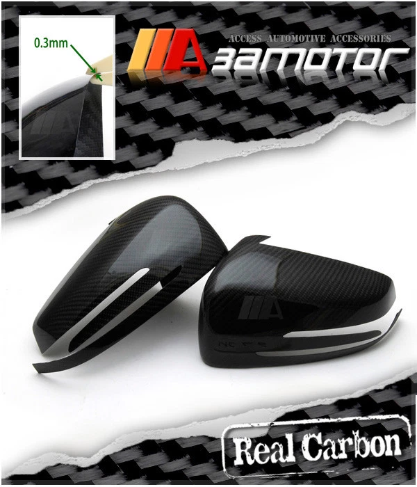 Cubiertas de espejo retrovisor de fibra de carbono para Mercedes W204 C204 W212 C207 W218 W221 W216 GLK Foto 1 de 1