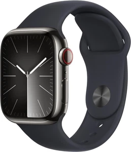 Apple Watch Series 9 [GPS + Cellular, 45mm] - Graphite Stainless Steel Case with - Photo 1 sur 6