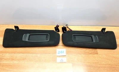 ✅ 14-18 OEM BMW F15 F85 X5 X5M Front Left Right Sun Visor Alcantara Black SET * - Image 1 of 4