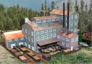 The N Scale Architect 10004 N Long Valley Lumber Mill Kit - Picture 1 of 3
