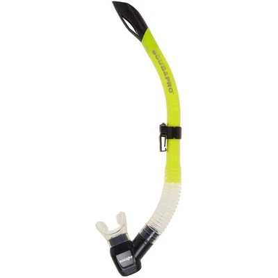 NEW Yellow SCUBAPRO Escape Semi-Dry Snorkel, Purge Valve and Splashguard Clear