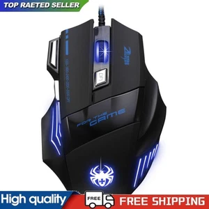 Wired Gaming Mouse 7200 DPI Optical Mice 7 Buttons Gamer Mice Laptop Accessories - Picture 1 of 11