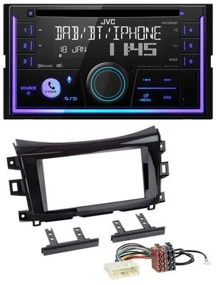 JVC MP3 USB 2DIN DAB Bluetooth CD Autoradio für Nissan Navara (ab 16) - Bild 1 von 4