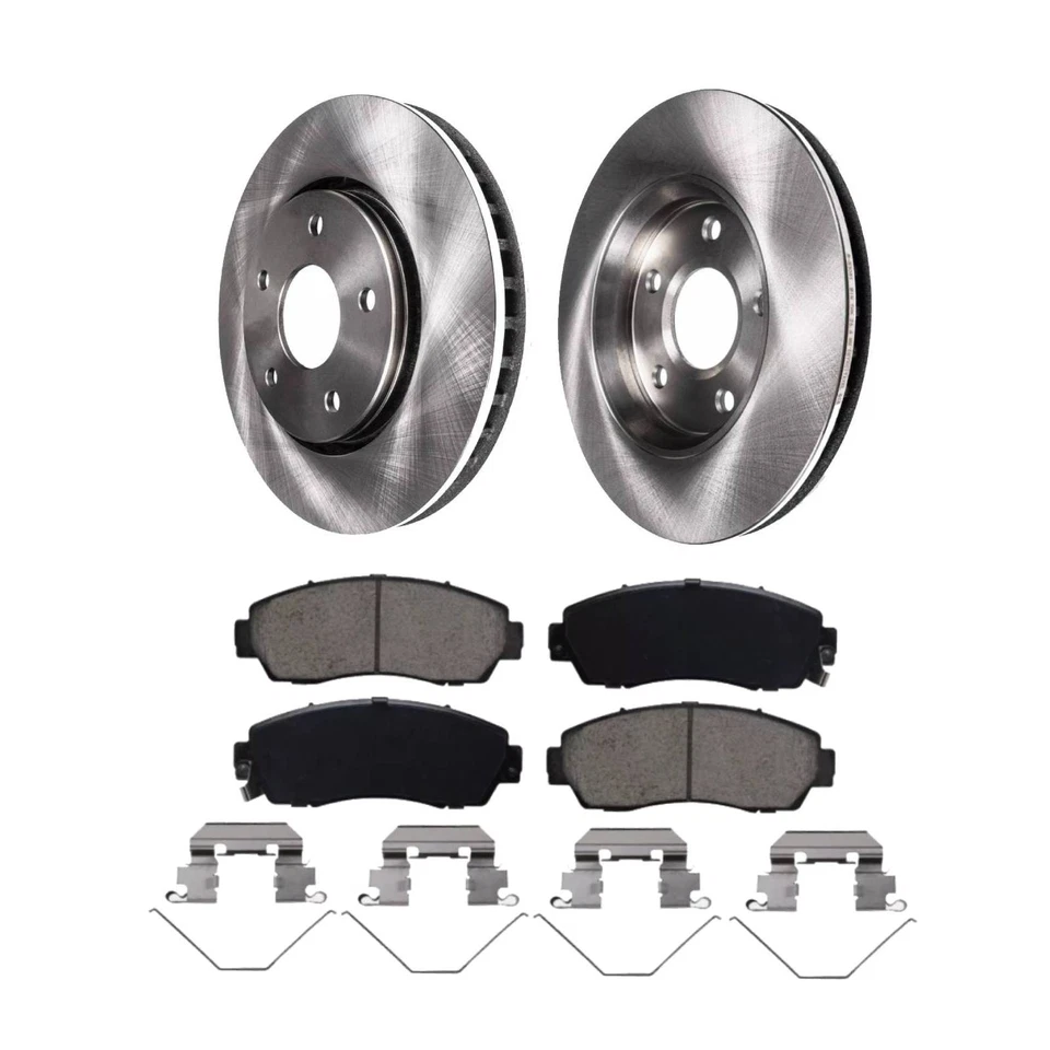 Kit de rotores de freio dianteiro e pastilhas de cerâmica para Honda CR-V 2007-2011 5 lugares - Imagem 1 de 1
