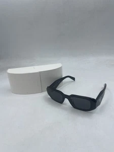 Prada Women's Rectangle Sunglasses Black / Dark Grey - Picture 1 of 13