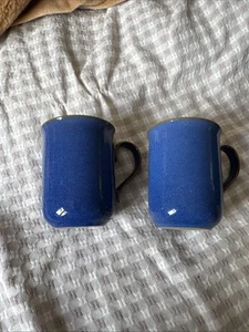 2 Denby Imperial Blue Straight Sided Mugs - Picture 1 of 9