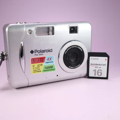 Polaroid Digital Camera PDC 5055 5.2MP Silver Tested - Image 1 of 4