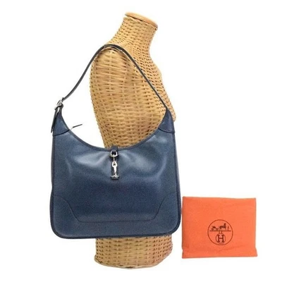 Caja Hermès Trim 31 cuero de becerro (cuero) con herrajes plateados y sello G (2003 Foto 1 de 4