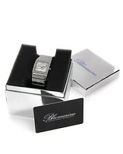 Blumarine Signature Monogram Crystal Stainless Steel Bracelet Watch NIB