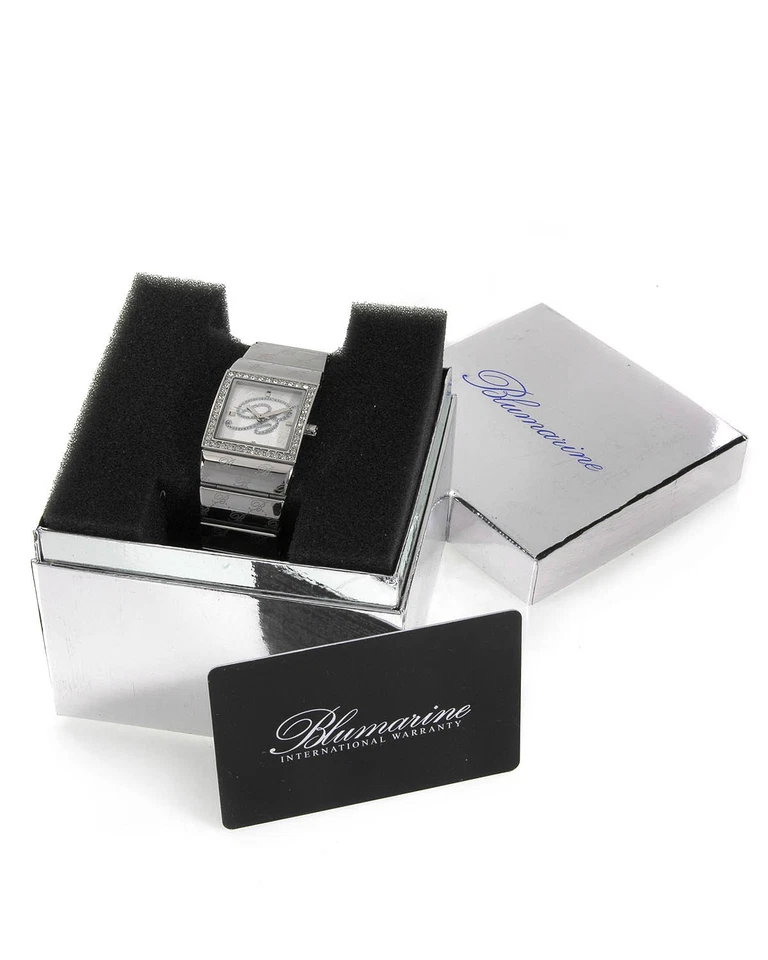 Blumarine Signature Monogram Crystal Stainless Steel Bracelet Watch NIB - Image 1 of 3