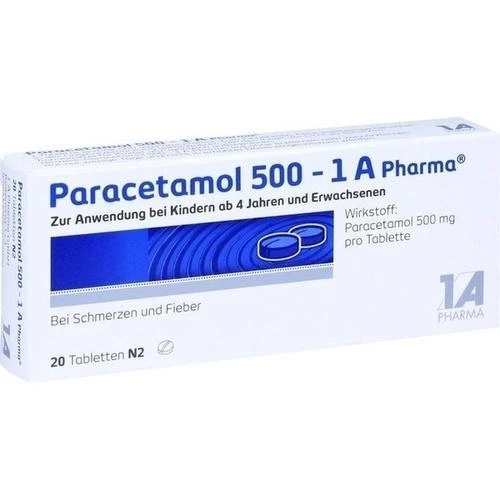 1 A PHARMA GMBH PARACETAMOL 500 1A PHARMA 20St 2481587
