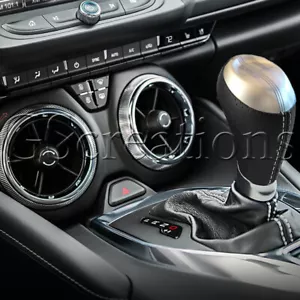 6th Gen Camaro Automatic Shift Knob & Boot With Light Grey Stitching - Picture 1 of 3