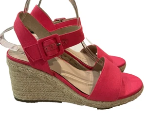 NEW Life Stride Velocity Espadrille Wedge Sandals Memory Foam Pink Size 8.5 M - Picture 1 of 11