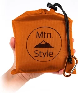 Outdoor Compact Beach Blanket for Hiking & Backpack Accessories w/Ground Stakes - Picture 1 of 9