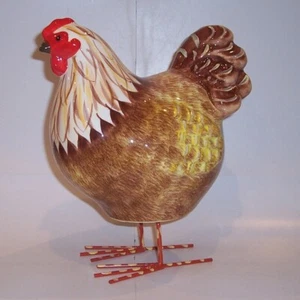 Rooster and Hen Series bobble brown Hen large - Picture 1 of 1