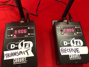 Chauvet D-Fi, 902-908mhz, DMX512 TX/RX Pair, with Power Supplies - Picture 1 of 5