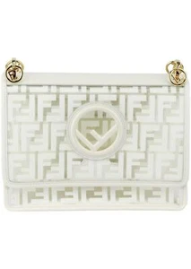KENDI KAN I LARGE LEATHER AND FF PVC SHOULDER BAG - Picture 1 of 11