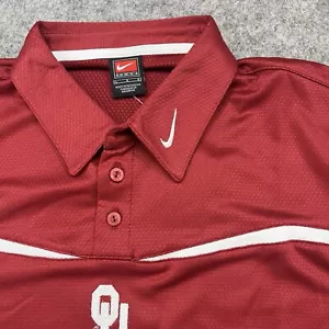 Nike Team Oklahoma Sooners Herren Poloshirt Large rot Fußball NCAA neu mit Etikett - Bild 1 von 15