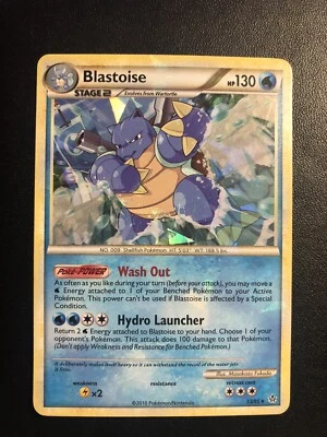 BLASTOISE 13/95 HeartGold SoulSilver Unleashed Pokemon Shattered  Ice Holo - Image 1 of 2