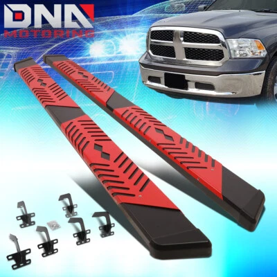 Para Dodge Ram 2009-2022 doble cabina 5,5" estribo lateral barra Nerf estribo negro/rojo Foto 1 de 4