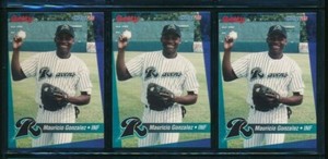 lot (3) 1995 Choice Getty Mauricio Gonzalez New Haven Ravens (BO74) SWSW6