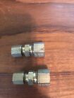 2 Pieces. 3/8&quot; OD x 1/4&quot; OD Brass Compression Reducing  Union